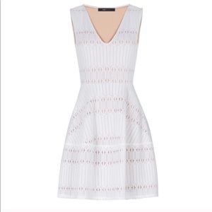 BCBG AMBERLY  white lace dress